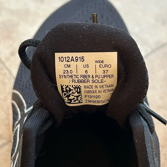 ASICS Black and White Athletic Shoes - Picture 5 of 5